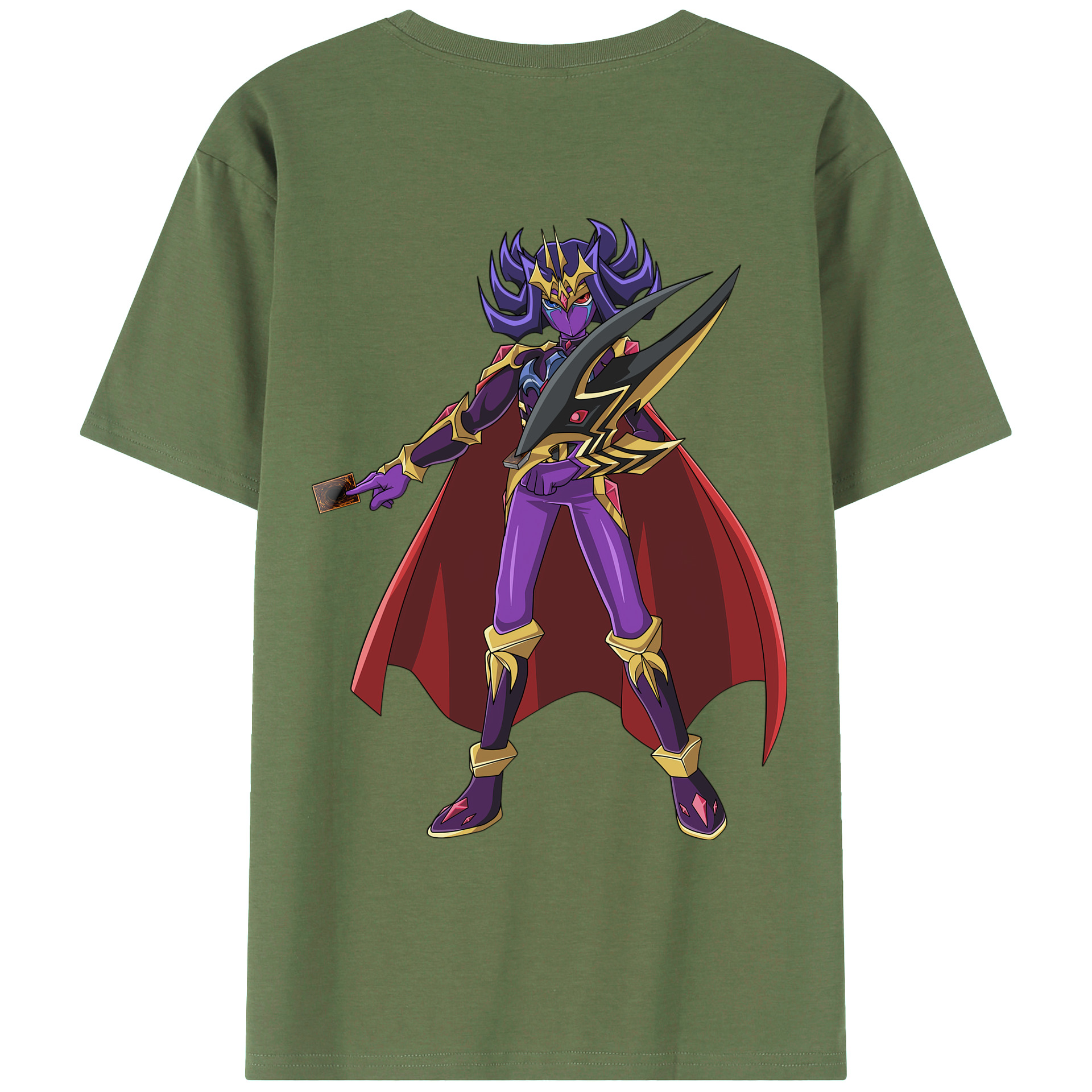 （画像用） 遊☆戯☆王 Yu-Gi-Oh! 綿100％ メンズ半袖Tシャツ（バックプリント） 通気性